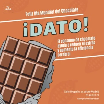 Edita una plantilla del Día del Chocolate