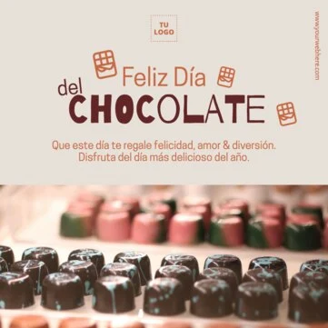 Edita una plantilla del Día del Chocolate