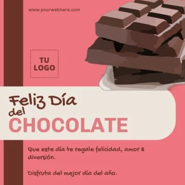 Edita una plantilla del Día del Chocolate