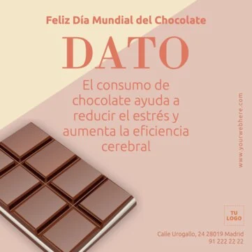 Edita una plantilla del Día del Chocolate