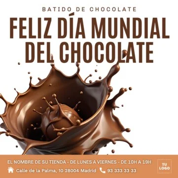 Edita una plantilla del Día del Chocolate