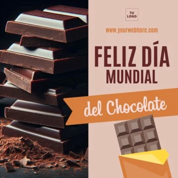 Edita una plantilla del Día del Chocolate