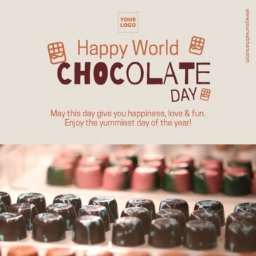 Bearbeite eine Vorlage zum Tag der Schokolade
