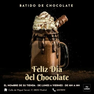 Edita una plantilla del Día del Chocolate