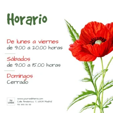 Edita un flyer de floristería