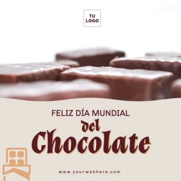 Edita una plantilla del Día del Chocolate