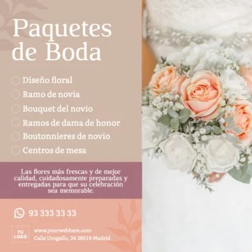 Edita un flyer de floristería