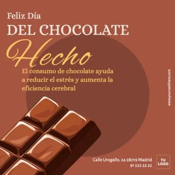 Edita una plantilla del Día del Chocolate