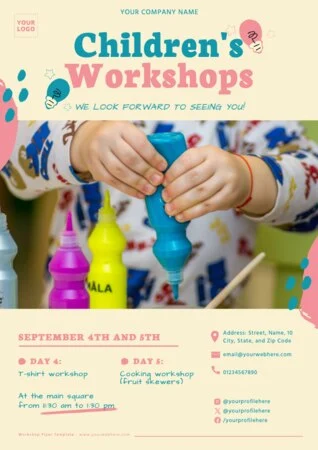 Edit a Workshop poster template