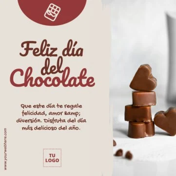 Edita una plantilla del Día del Chocolate