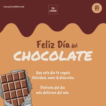 Edita una plantilla del Día del Chocolate