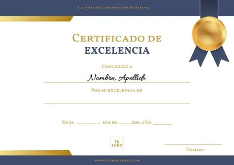 Edita un Certificado de Excelencia