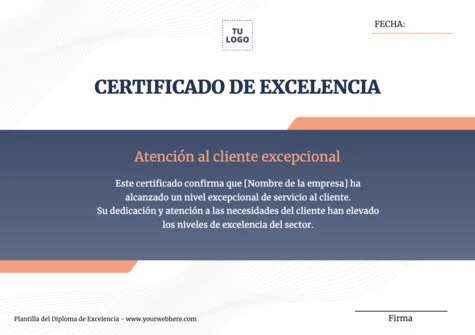 Edita un Certificado de Excelencia