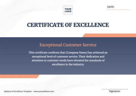 Edit a Certificate of Excellence format