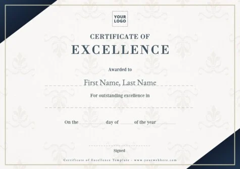 Edit a Certificate of Excellence format