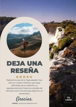 Crea un diseño para pedir reseñas
