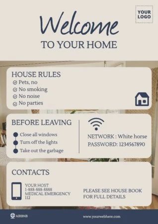 Edit an Airbnb house rules template