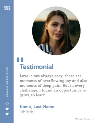 Edit a Testimonial template