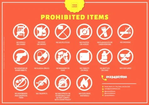 Edit a Prohibited Items flyer