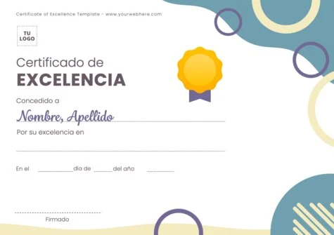 Edita un Certificado de Excelencia