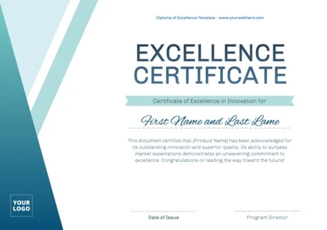 Edit a Certificate of Excellence format