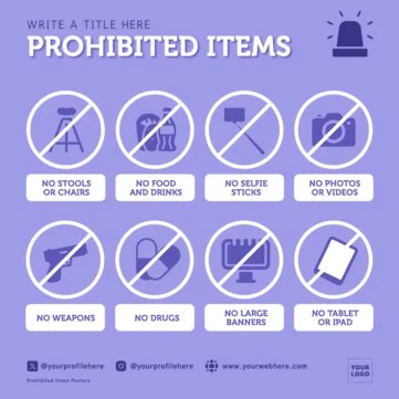 Edit a Prohibited Items flyer