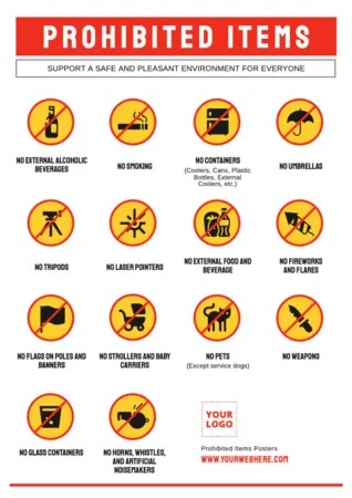 Edit a Prohibited Items flyer