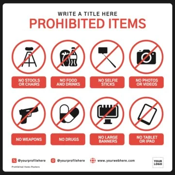 Edit a Prohibited Items flyer