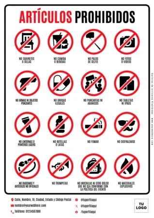 Edita un póster de items prohibidos