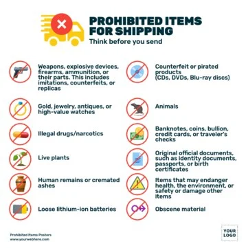 Edit a Prohibited Items flyer