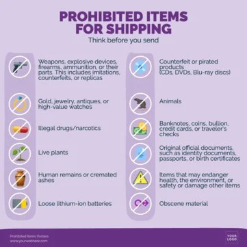 Edit a Prohibited Items flyer