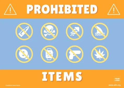 Edit a Prohibited Items flyer