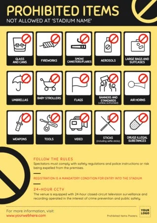 Edit a Prohibited Items flyer