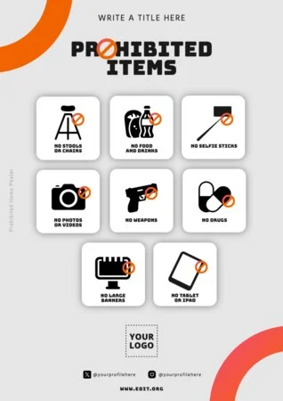 Edit a Prohibited Items flyer