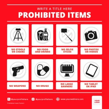 Edit a Prohibited Items flyer