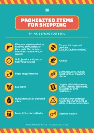 Edit a Prohibited Items flyer