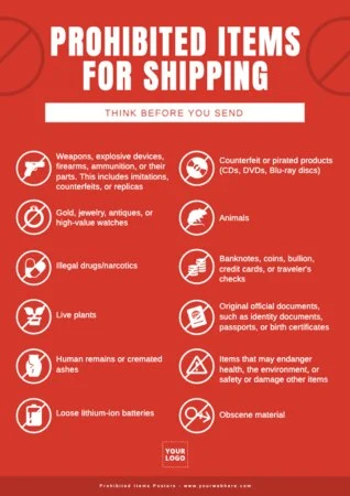 Edit a Prohibited Items flyer