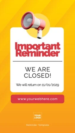 Free Reminder Templates To Customize Free Reminder Templates To Customize