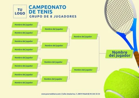 Edita un cartel para tu club de Tenis