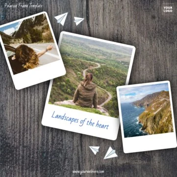 Edit a blank Polaroid template