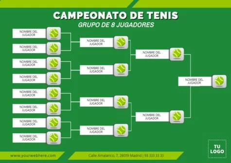 Edita un cartel para tu club de Tenis