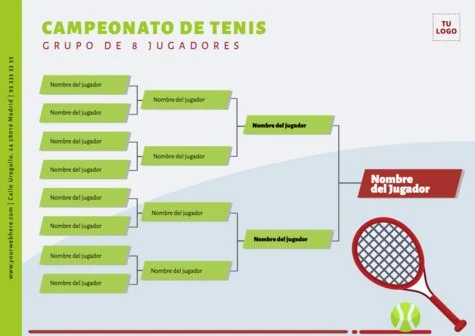 Edita un cartel para tu club de Tenis