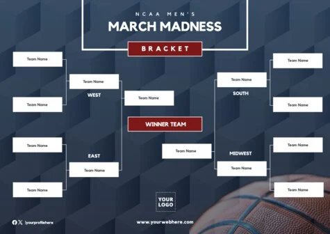 Een ontwerp bewerken voor March Madness