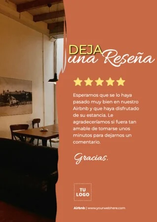 Crea un diseño para pedir reseñas
