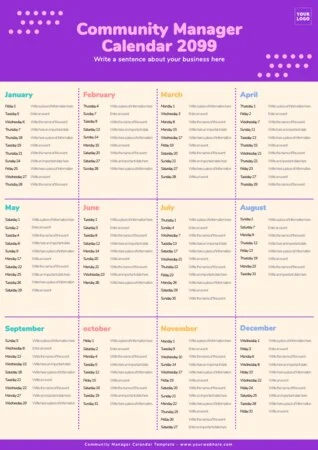 Customize your Community Manager calendar