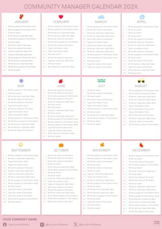 Customize your Community Manager calendar