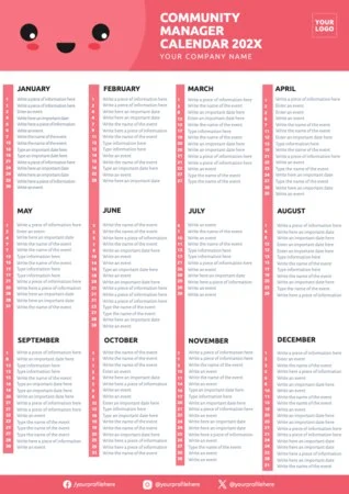 Customize your Community Manager calendar