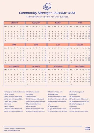 Customize your Community Manager calendar