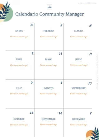 Personaliza tu calendario de Community Manager