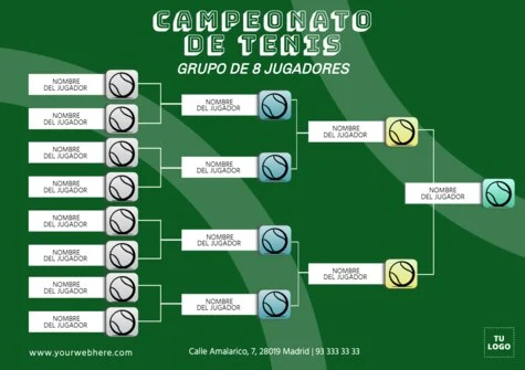 Edita un cartel de tenis